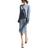 image:imageCHARTOU Womens Elegant 2 Pieces Sweater Outfits Open Front Cardigan and Bodycon Skirt SetsBlue