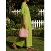 image:imageCHARTOU Women Linen Button Down Wide Leg Jumpsuit Peter Pan Collar 34 Sleeve Beach Palazzo Baggy OverallsGreen
