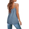 image:imageCHARTOU Womens Comfy Scoop Neck Swiss Dots Loose Fit Spaghetti Straps Cami Shirt Tank TopsBlue