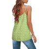 image:imageCHARTOU Womens Comfy Scoop Neck Swiss Dots Loose Fit Spaghetti Straps Cami Shirt Tank TopsGreen