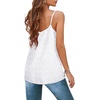 image:imageCHARTOU Womens Comfy Scoop Neck Swiss Dots Loose Fit Spaghetti Straps Cami Shirt Tank TopsWhite