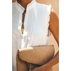 image:imageCHARTOU Womens Summer Ruched Smocked Sleeveless Front Button Loose Fit Shirt Tank TopWhite