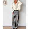 image:imageCHARTOU Women Floral Embroidered Lightweight Cardigan Button Down Open Front Cropped Cozy SweaterApricot