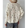 image:imageCHARTOU Women Floral Embroidered Lightweight Cardigan Button Down Open Front Cropped Cozy SweaterApricot