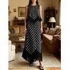 image:imageCHARTOU Women Polka Dot Two Pieces Sets Sleeveless Tank Top Tassel Long Skirt Matching Vacation SetsBlack