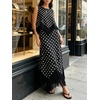 image:imageCHARTOU Women Polka Dot Two Pieces Sets Sleeveless Tank Top Tassel Long Skirt Matching Vacation SetsBlack