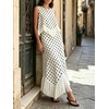image:imageCHARTOU Women Polka Dot Two Pieces Sets Sleeveless Tank Top Tassel Long Skirt Matching Vacation SetsWhite