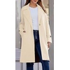 image:imageCHARTOU Womens Long Sweater Blazer Jacket Lightweight 1 Button Warm Knit Fall Winter CoatBeige