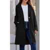 image:imageCHARTOU Womens Long Sweater Blazer Jacket Lightweight 1 Button Warm Knit Fall Winter CoatBlack