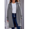image:imageCHARTOU Womens Long Sweater Blazer Jacket Lightweight 1 Button Warm Knit Fall Winter CoatGrey