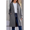 image:imageCHARTOU Womens Long Sweater Blazer Jacket Lightweight 1 Button Warm Knit Fall Winter CoatGrey