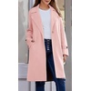 image:imageCHARTOU Womens Long Sweater Blazer Jacket Lightweight 1 Button Warm Knit Fall Winter CoatPink