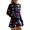 image:imageCHARTOU Womens 2 Piece Cute Star Knit Pullover Sweater and Short Sets Sexy Slim Fit Beach Vacation OutfitsNavy