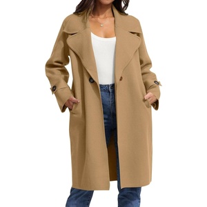 image:imageCHARTOU Womens Long Sweater Blazer Jacket Lightweight 1 Button Warm Knit Fall Winter CoatCamel