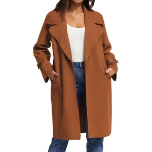 image:imageCHARTOU Womens Long Sweater Blazer Jacket Lightweight 1 Button Warm Knit Fall Winter CoatCoffee