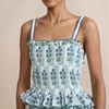 image:imageCHARTOU Women Floral Ruffle Tiered Y2k Maxi Dress Long Flowy Smocked Cute Party Dress with PocketsGreen