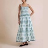 image:imageCHARTOU Women Floral Ruffle Tiered Y2k Maxi Dress Long Flowy Smocked Cute Party Dress with PocketsGreen