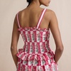 image:imageCHARTOU Women Floral Ruffle Tiered Y2k Maxi Dress Long Flowy Smocked Cute Party Dress with PocketsRose