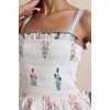 image:imageCHARTOU Women Floral Ruffle Tiered Y2k Maxi Dress Long Flowy Smocked Cute Party Dress with PocketsWhite
