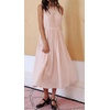 image:imageCHARTOU Summer Dresses for Women Sleeveless Pleated Midi Dress Tie Waist Casual Summer Sundress with PocketsPink