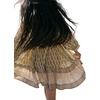 image:imageCHARTOU Women Boho Floral Mini Dress Summer Puff Sleeve Button Up Tiered Ruffle Babydoll Short DressYellow