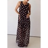 image:imageCHARTOU Women Polka Dot Long Flowy Dress Sleeveless Elegant Chiffon A Line Tunic Dress Beach CoverupsWhite