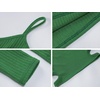 image:imageCHARTOU Womens Sexy Knitted Cutout Party Spaghetti Strap Bodycon Mini Dress Sheath with Detachable SleevesGreen
