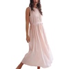 image:imageCHARTOU Summer Dresses for Women Sleeveless Pleated Midi Dress Tie Waist Casual Summer Sundress with PocketsPink
