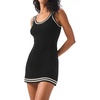 image:imageCHARTOU Women Summer Sleeveless Athletic Dress Slim Fit Flared Knit Mini Tank DressBlack