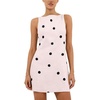 image:imageCHARTOU Women Summer Sleeveless Mini Dress Back Tie Polka Dot Dress Beach Travel Vacation OutfitPinkish Beige