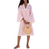 image:imageCHARTOU Women Summer Striped Midi Dress RIC Rac Trim 34 Bell Sleeve Loose Casual Tunic DressPink