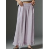 image:imageCHARTOU Women Ruffle Hem Cotton Linen Pants Cropped Wide Leg Palazzo Trousers Summer Beach Vacation OutfitsPurple