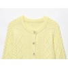 image:imageCHARTOU Oversized Chunky Cable Knit Sweater for Women Open Front Cardigan Trendy 2025 Fall Fashion OutfitsYellow