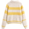 image:imageCHARTOU Women Cozy Color Block Striped Cardigan Sweater Button Up Lapel Collar Fall Sweater CoatYellow