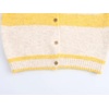 image:imageCHARTOU Women Cozy Color Block Striped Cardigan Sweater Button Up Lapel Collar Fall Sweater CoatYellow