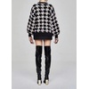 image:imageCHARTOU Women Fall Winter Color Block Pullover Sweater Geometric Checkered Balloon Long Sleeve Knitted TopBlack