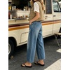 image:imageCHARTOU Women Floral Barrel Jeans Patchwork Boyfriend Baggy Wide Leg Denim Pants Y2k Patchwork Summer JeansBlue