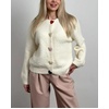 image:imageCHARTOU Women Fuzzy Button Down Crop Knit Cardigan Sweater Fall Slouchy Crewneck Long Sleeve Sweater TopWhite