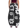 image:imageCHARTOU Women Pull On Barrel Jeans Floral Elastic Waist Denim Pants Baggy Wide Leg Jeans SweatpantsBlack