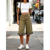 image:imageCHARTOU Women Y2k Polka Dot Jean Shorts Summer Casual Long Knee Length Denim Bermuda Shorts with Ruffle HemGreen