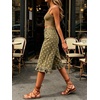 image:imageCHARTOU Women Y2k Polka Dot Jean Shorts Summer Casual Long Knee Length Denim Bermuda Shorts with Ruffle HemGreen
