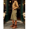 image:imageCHARTOU Women Y2k Polka Dot Jean Shorts Summer Casual Long Knee Length Denim Bermuda Shorts with Ruffle HemGreen