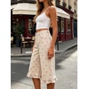 image:imageCHARTOU Women Y2k Polka Dot Jean Shorts Summer Casual Long Knee Length Denim Bermuda Shorts with Ruffle HemPink