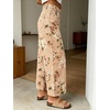 image:imageCHARTOU Womens Mid Rise Cropped Wide Leg Jeans Baggy Y2k Floral Denim Ankle Pants Boho Print Palazzo JeansKhaki