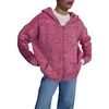 image:imageCHARTOU Hooded Cardigan for Women Gradient Zip Up Sweater Knitted Sweatshirt Fall Sweater CoatsPink