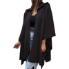 image:imageCHARTOU Women Lightweight Long Cardigan Sweater Oversized Lapel Collar Kimono Cardigan JacketBlack