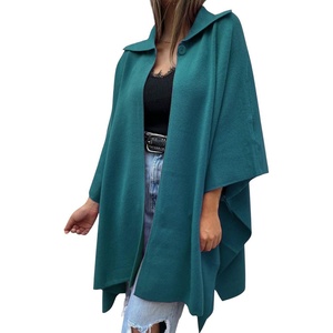 image:imageCHARTOU Women Lightweight Long Cardigan Sweater Oversized Lapel Collar Kimono Cardigan JacketPeacoak