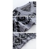 image:imageCHARTOU Womens Oversized V Neck Diamond Knitted Sweater Pullover KnitwearGrey
