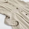 image:imageCHARTOU Women Button Down Linen Dress Summer Cap Sleeve Belted Flowy A Line Midi Long Shirt Dress with PocketsKhaki