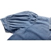 image:imageCHARTOU Womens Casual Washed Distressed Puff Sleeve Denim Button Down Shirt Jean Jacket CoatBlue